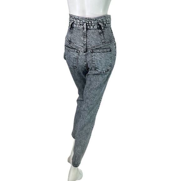 Marissa Webb WHITNEY Gray Stone Washed Corset Style High Rise Pleated Jeans 25 - Picture 5 of 11